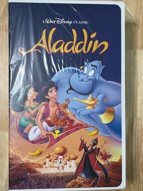 Disney Aladdin Jasmine Classic VHS Boxed Silk Touch Throw Blanket 50" × 70" NEW